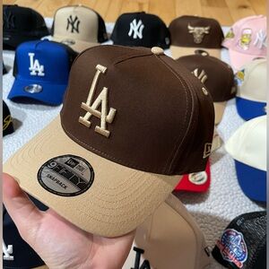 LA brown New Era Snapback Hat